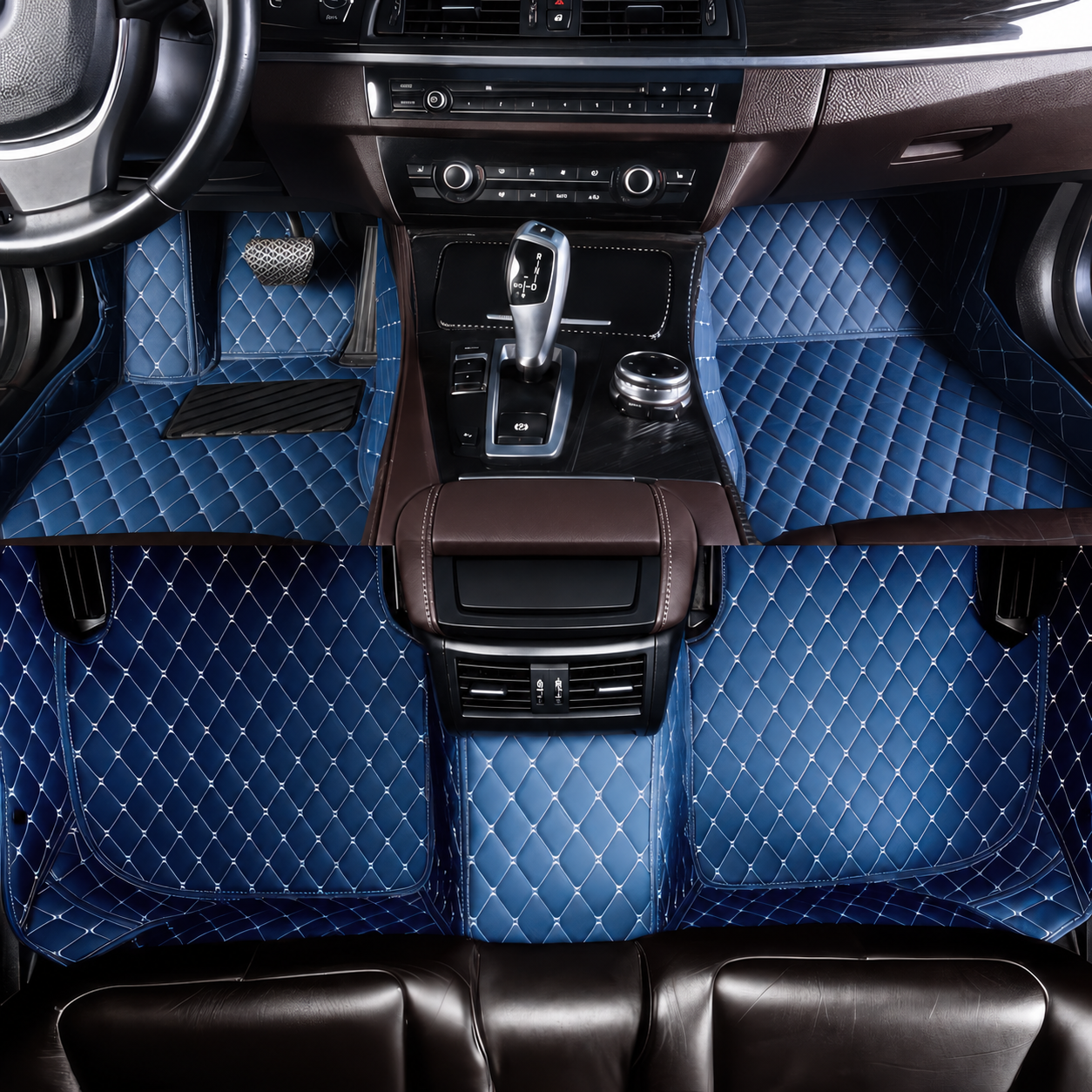Blue Luxury Car Mats