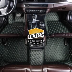 Black & Green Luxury Car Mats
