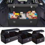 Foldable car trunk storage box