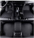 BLACK & BLACK DIAMOND STITCHING LUXURY CAR MATS