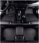 BLACK & BEIGE DIAMOND STITCHING LUXURY CAR MATS