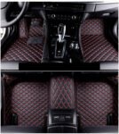 BLACK & RED DIAMOND STITCHING LUXURY CAR MATS