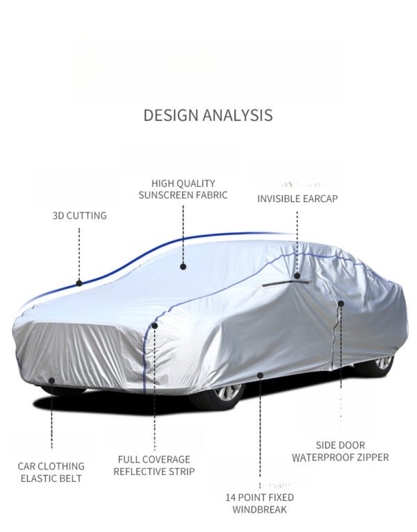 Universal Car Cover All Weather Protection Sun Rain Hail Proof Full Coverage