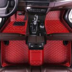 CHERRY RED DIAMOND STITCHING LUXURY CAR MATS