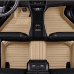 BEIGE STRIPE STITCHING LUXURY CAR MATS