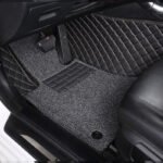 CUSTOMIZED DOUBLE-LAYER BLACK BASE WITH GRAY LOOP PILE CAR MATS