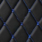 BLACK & BLUE DIAMOND STITCHING LUXURY CAR MATS