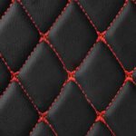 BLACK & RED DIAMOND STITCHING LUXURY CAR MATS