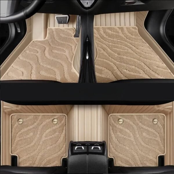 BEIGE GALAXY DOUBLE LAYER CUSTOMIZED CAR MAT