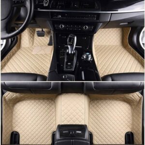 BEIGE DIAMOND STITCHING LUXURY CAR MATS