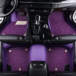CUSTOMIZED DOUBLE-LAYER PURPLE BASE WITH PURPLE LOOP PILE CAR MATS