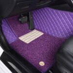 CUSTOMIZED DOUBLE-LAYER PURPLE BASE WITH PURPLE LOOP PILE CAR MATS