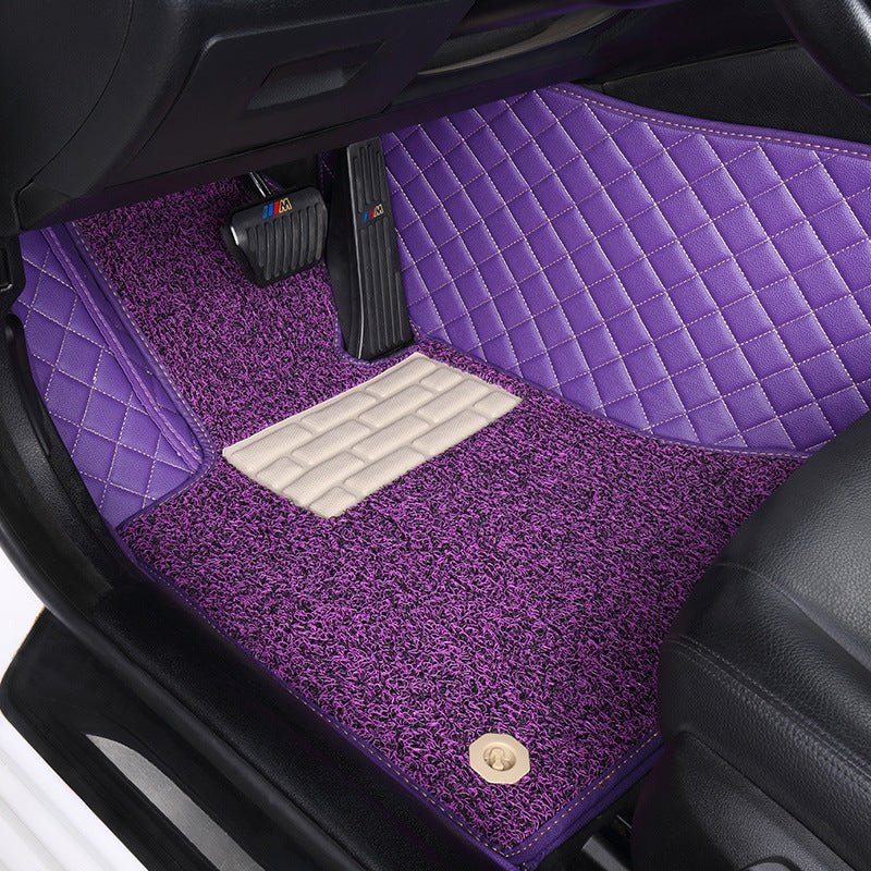 CUSTOMIZED DOUBLE-LAYER PURPLE BASE WITH PURPLE LOOP PILE CAR MATS Car Floor Mats detail image 2