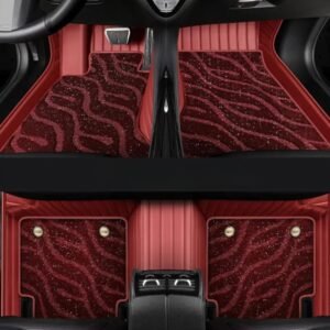 WINE RED GALAXY DOUBLE LAYER CUSTOMIZED CAR MAT