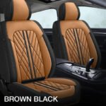 Brown & Black Car Seat Covers
