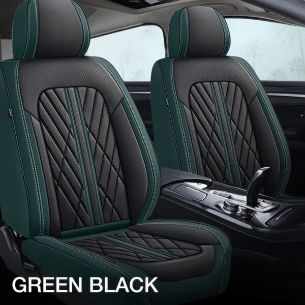 Green & Black Car Seat Covers