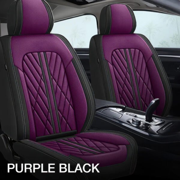 Purple & Black Car Seat Covers