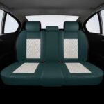 Beige & Green Car Seat Covers