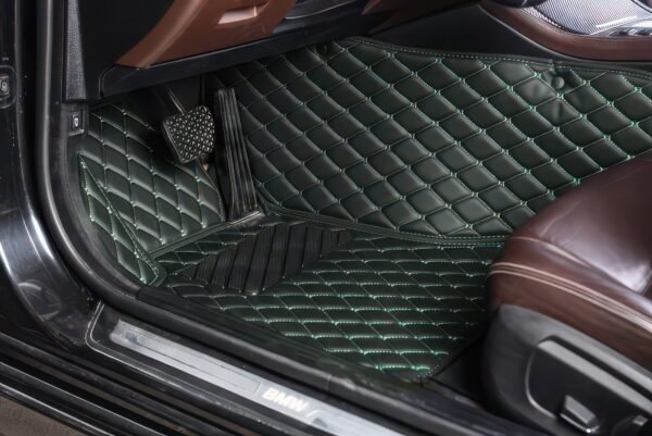Black & Green Car Mats