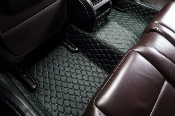 Black & Green Car Mats